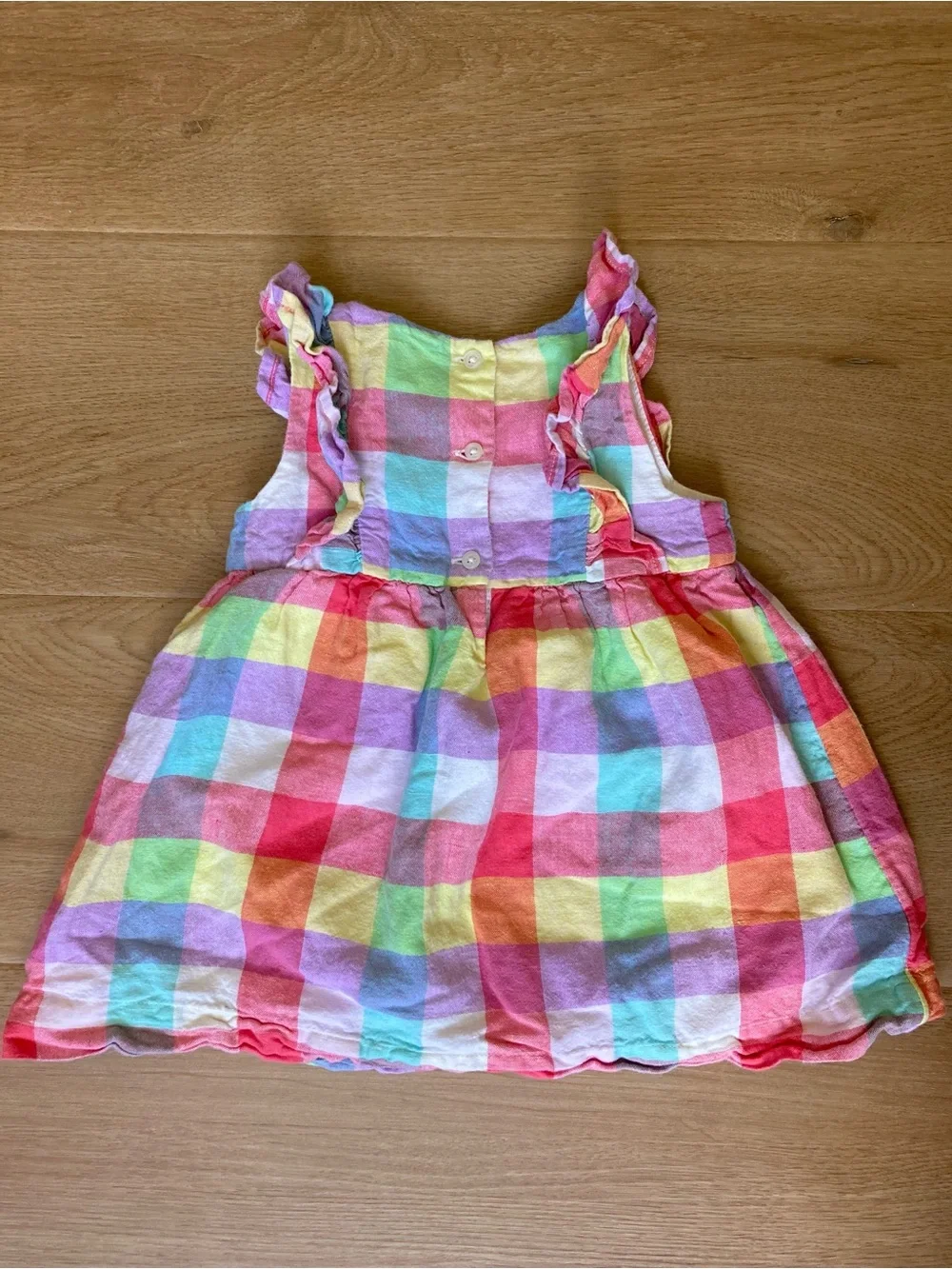 Baby GAP Colorful Gingham Linen Dress
